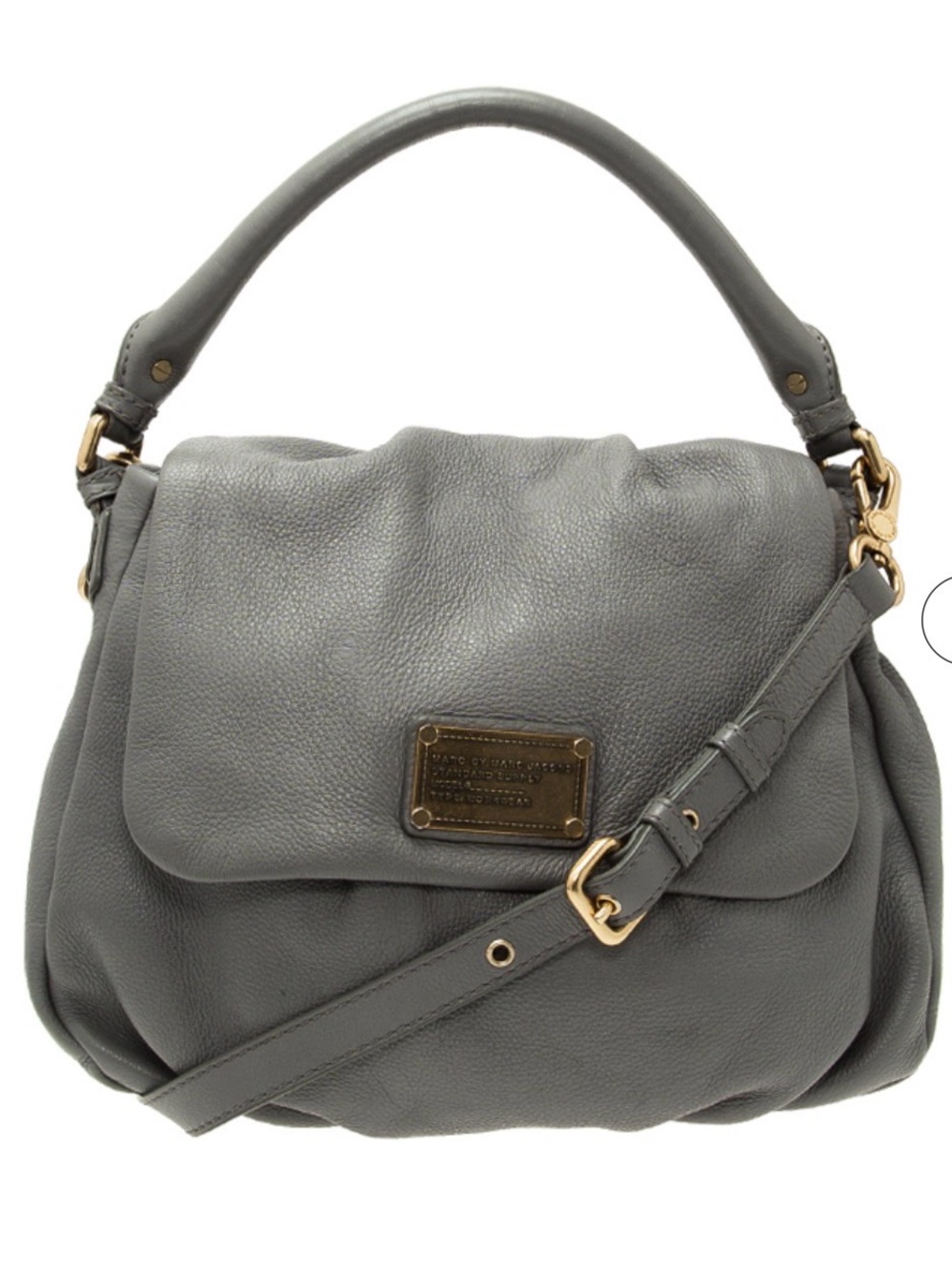 Marc by Marc Jacobs Gray Leather Classic Q Lil Ukita Satchel